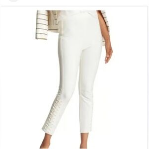Derek Lam 10 Crosby Off White Lace Up Ankle Pants size 4